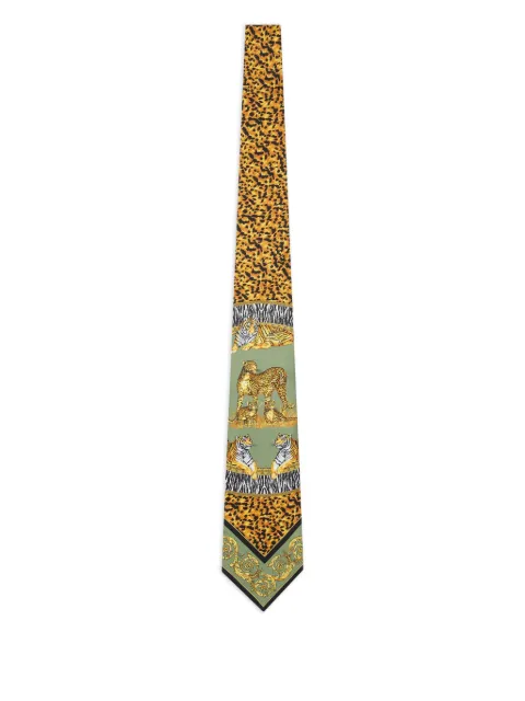 Versace animal-print silk tie