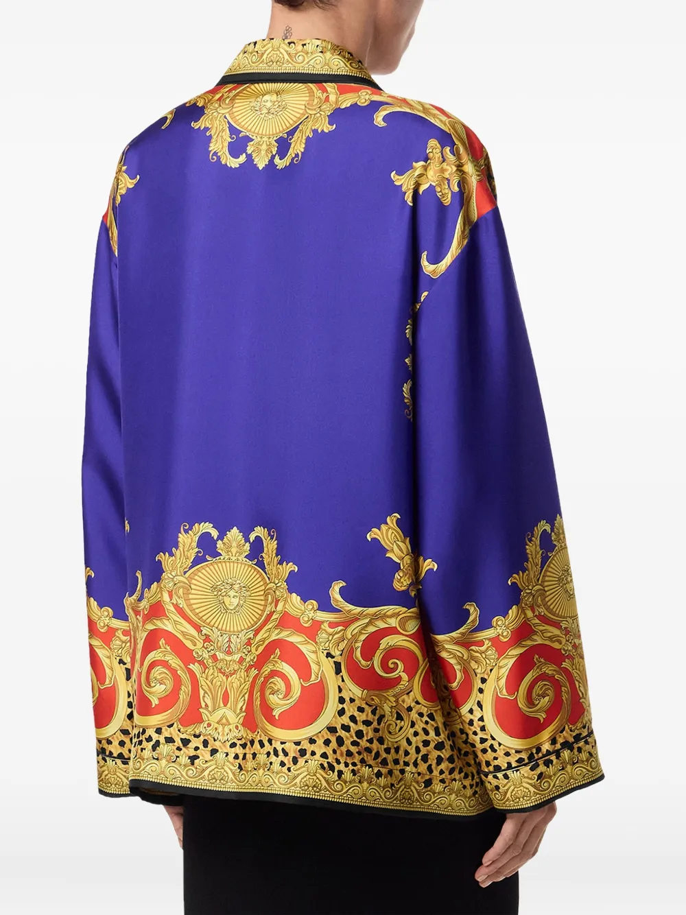 Versace Blouse met barokprint Paars