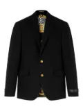 Versace branded-tab jacket - Black