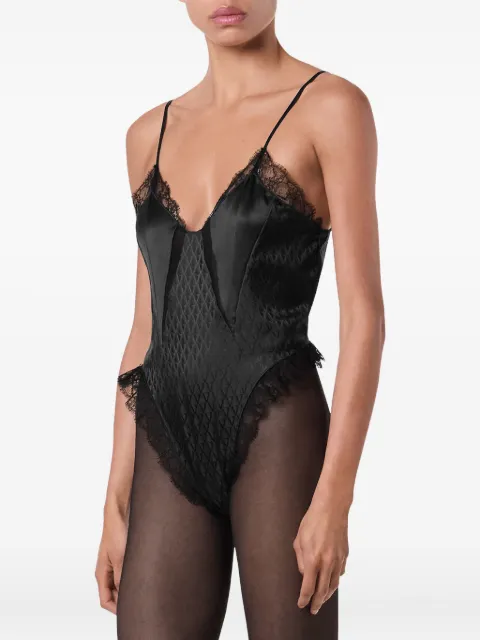 Versace lace-trimmed bodysuit