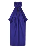 Versace draped halterneck mini dress - Blue
