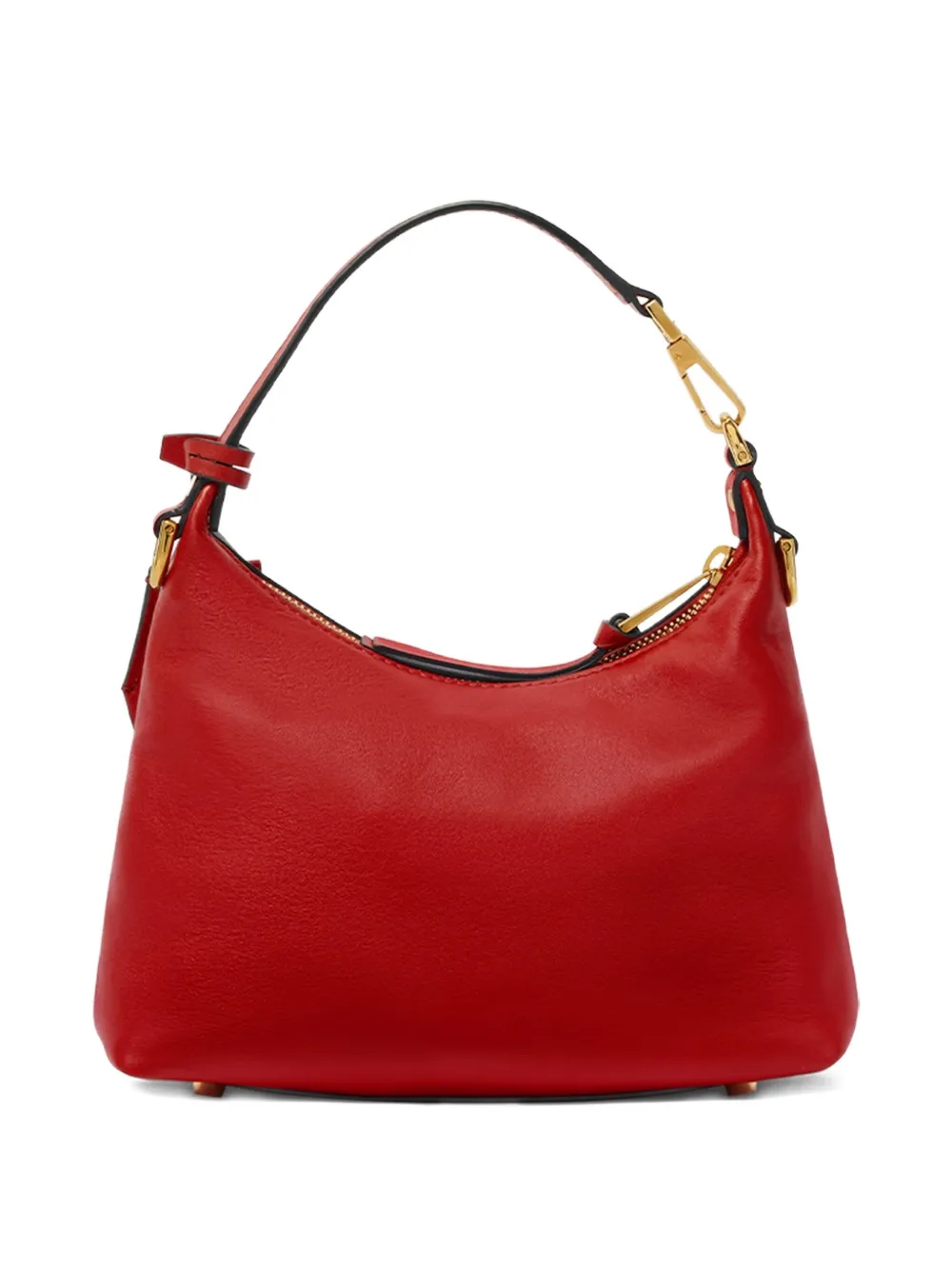 Versace Tag leren schoudertas met logoplakkaat Rood