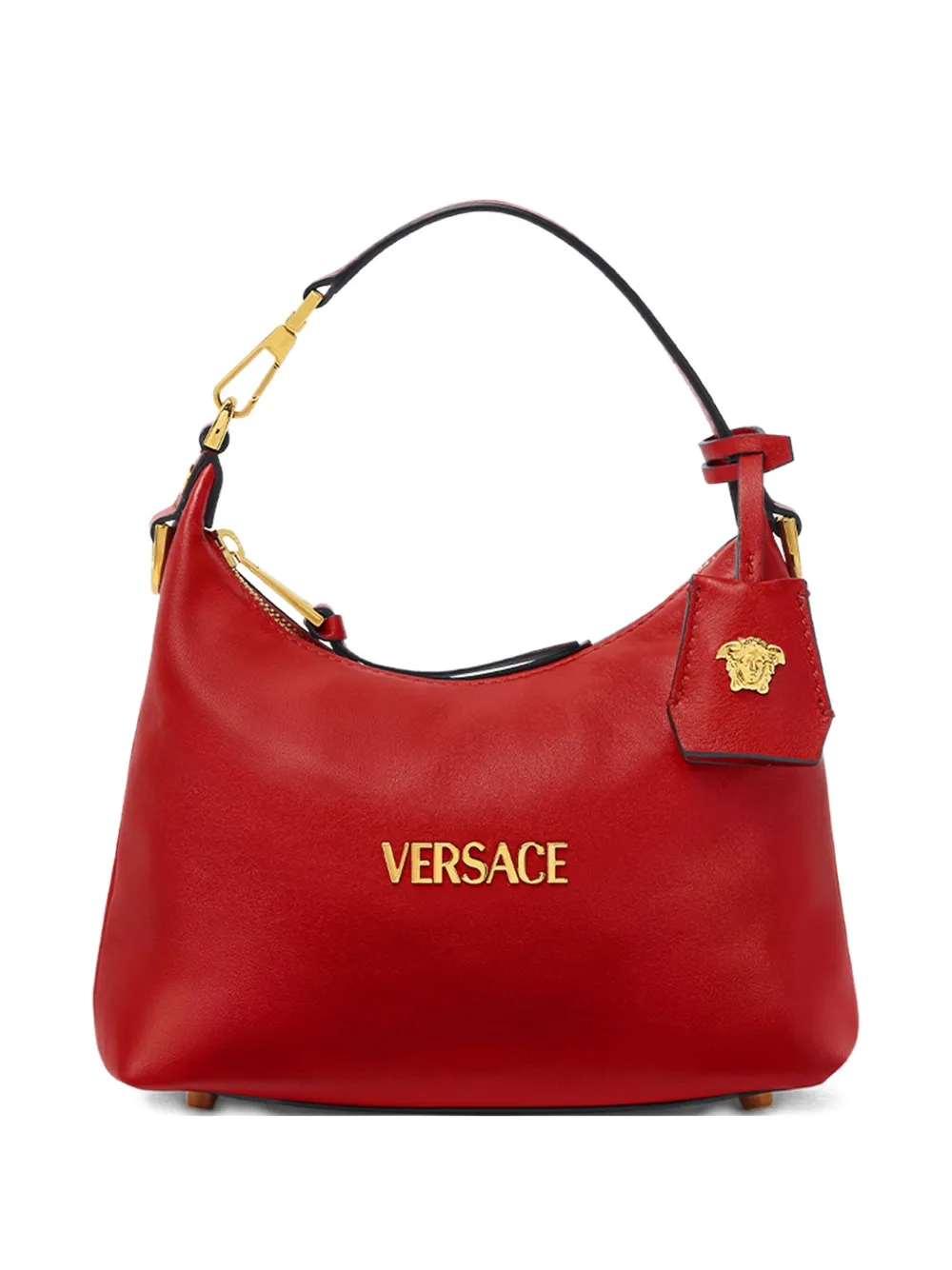 Versace Tag logo-plaque leather shoulder bag | Red | Image 1