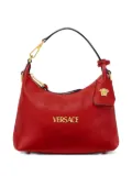 Versace Tag logo-plaque leather shoulder bag - Red