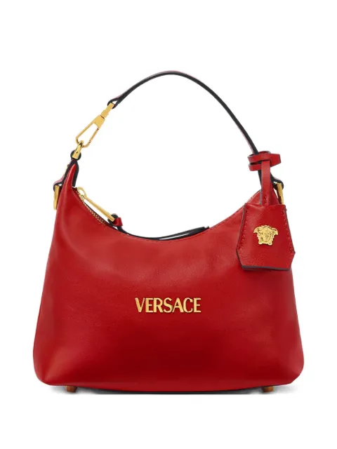 Versace Tag logo-plaque leather shoulder bag