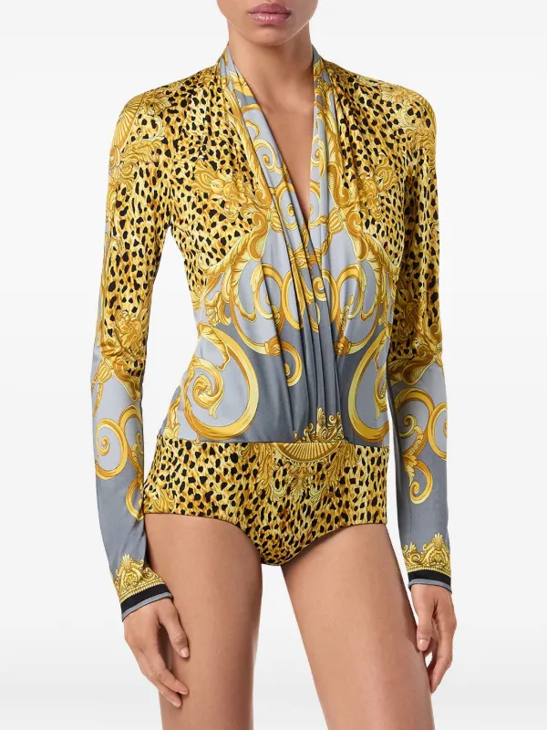 Versace グラフィック ボディスーツ | イエロー | FARFETCH JP