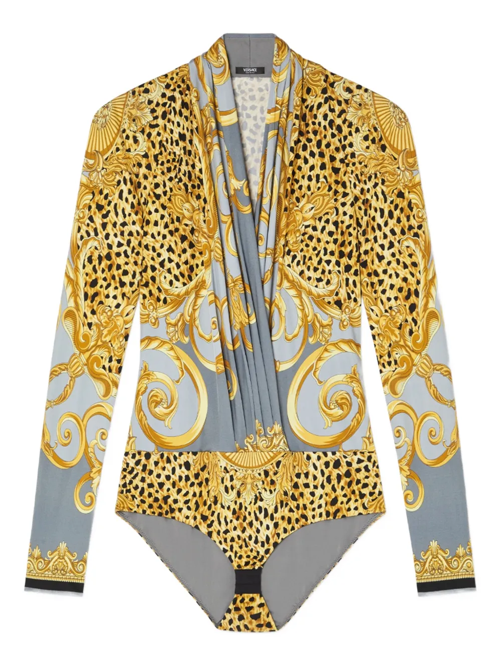 Versace graphic-print bodysuit | Yellow | Image 1