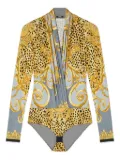 Versace graphic-print bodysuit - Yellow