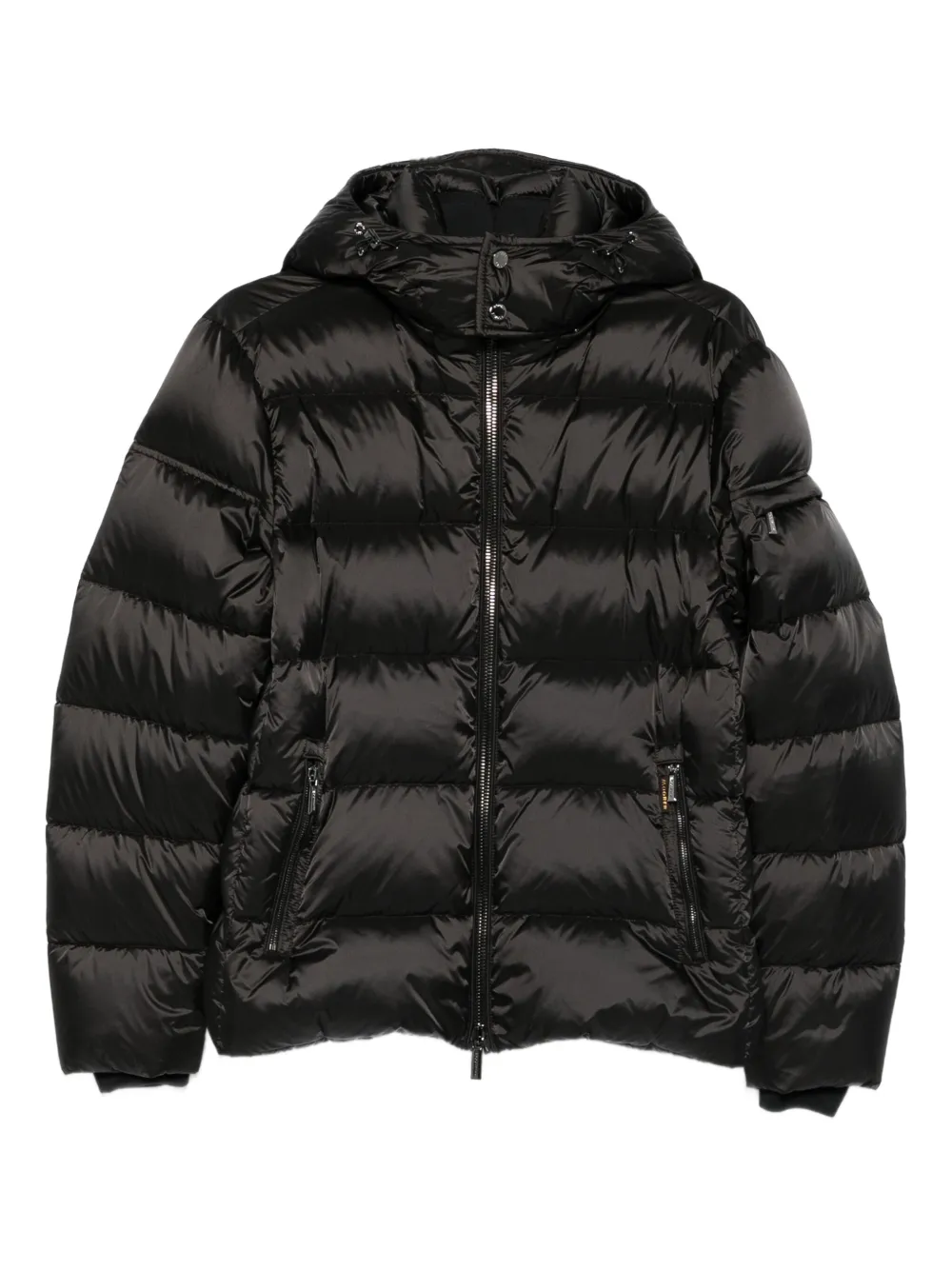 Moorer hooded quilted jacket - ブラック Moorer hooded quilted jacket - ブラック