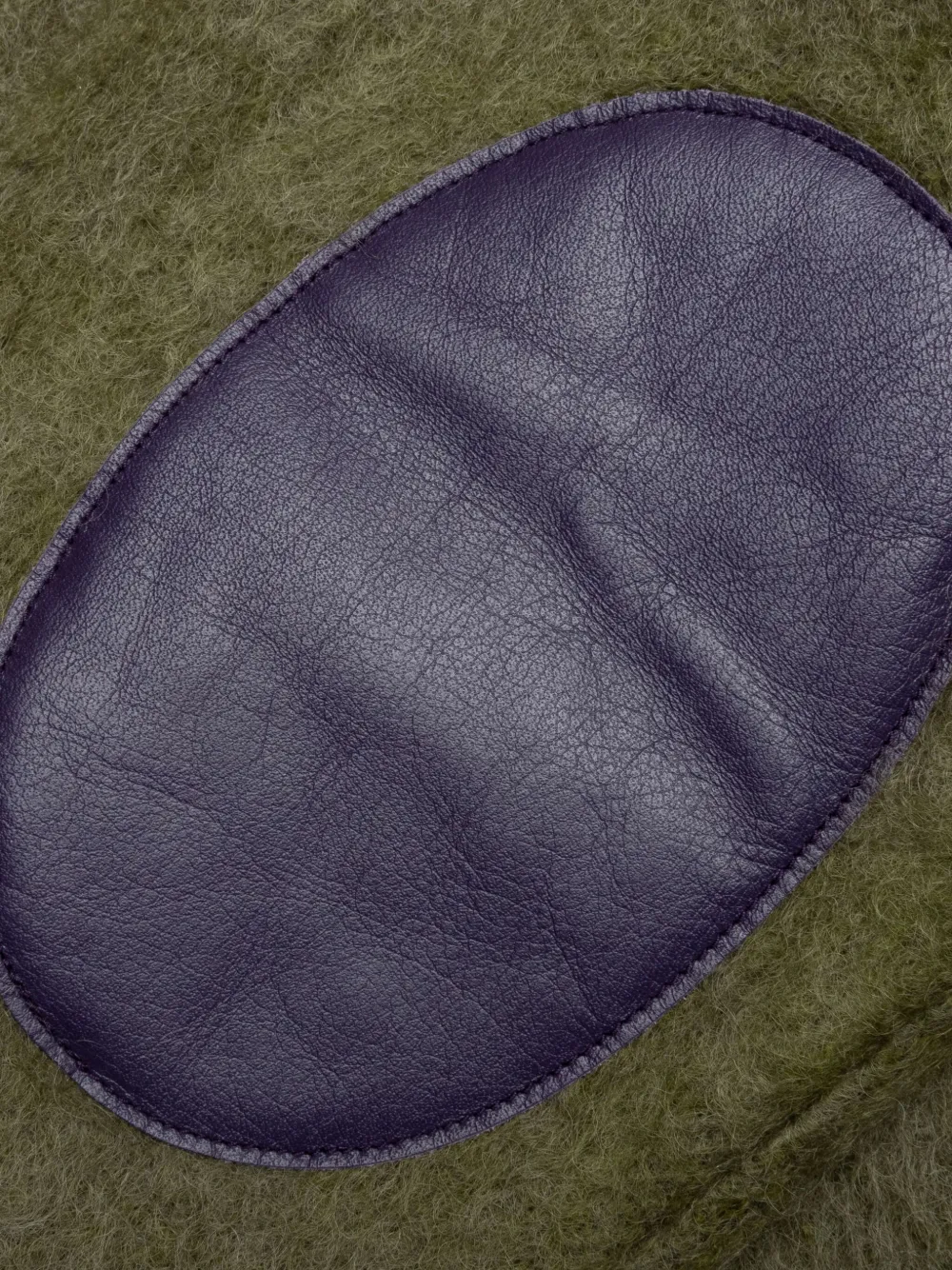 Needles Vest met leren patch Groen