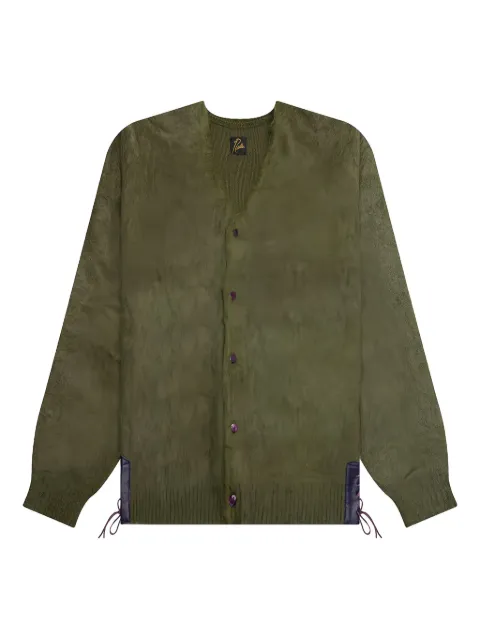 Needles leather-patch cardigan