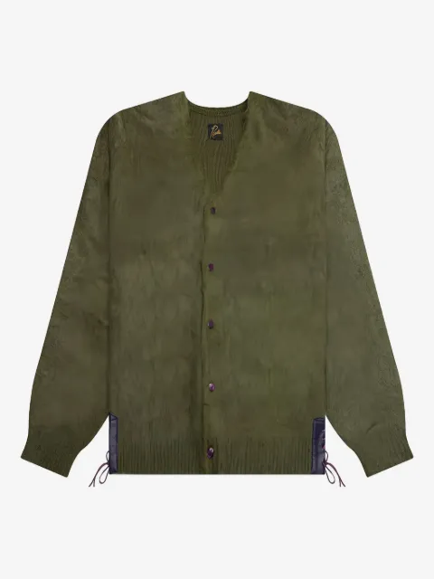 Needles leather-patch cardigan