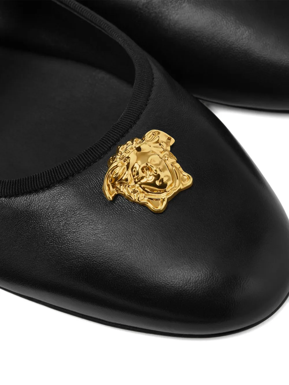 Versace Medusa-buckle ballet flats Black