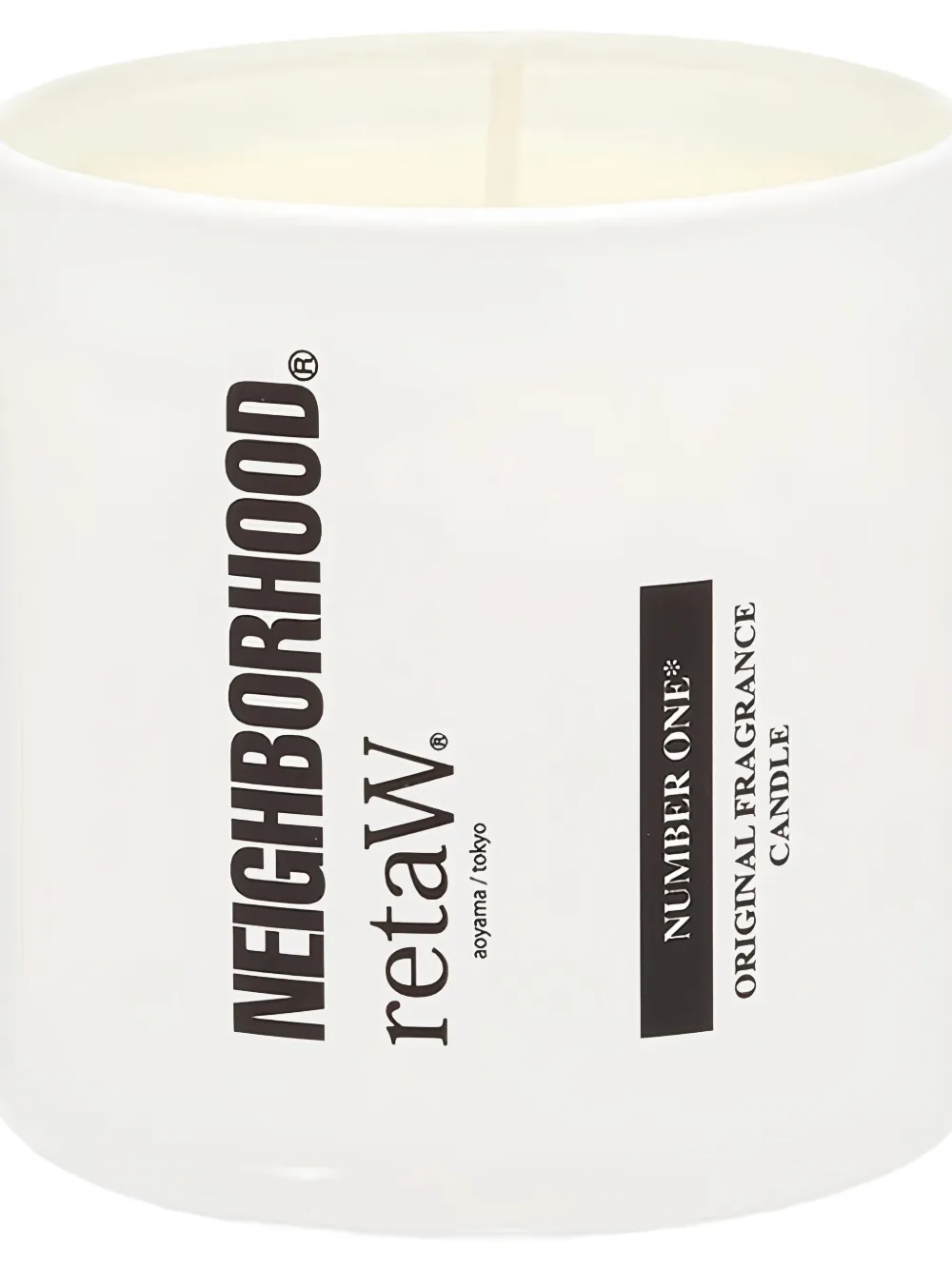Neighborhood X Retaw Number One Candle In White