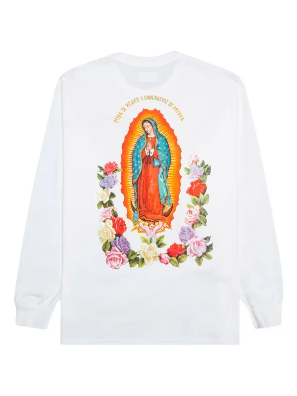 WACKO MARIA crew-neck Guadalupe long-sleeve t-shirt | White