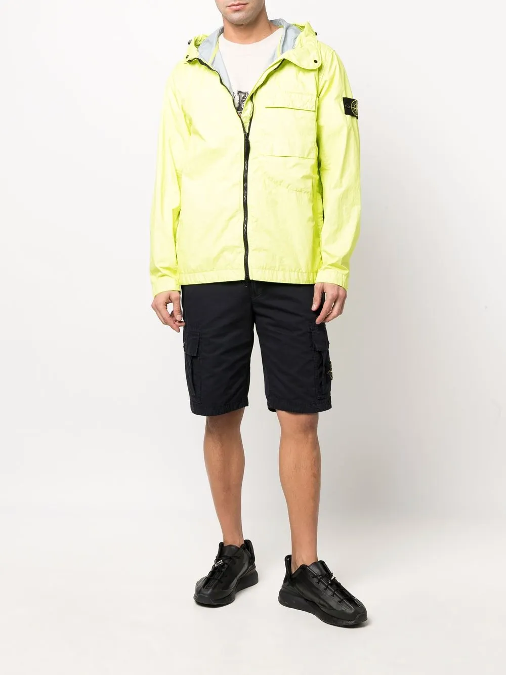 Stone Island Hooded Jacket 40223 - Lemon | Hooded Jackets | Image 2