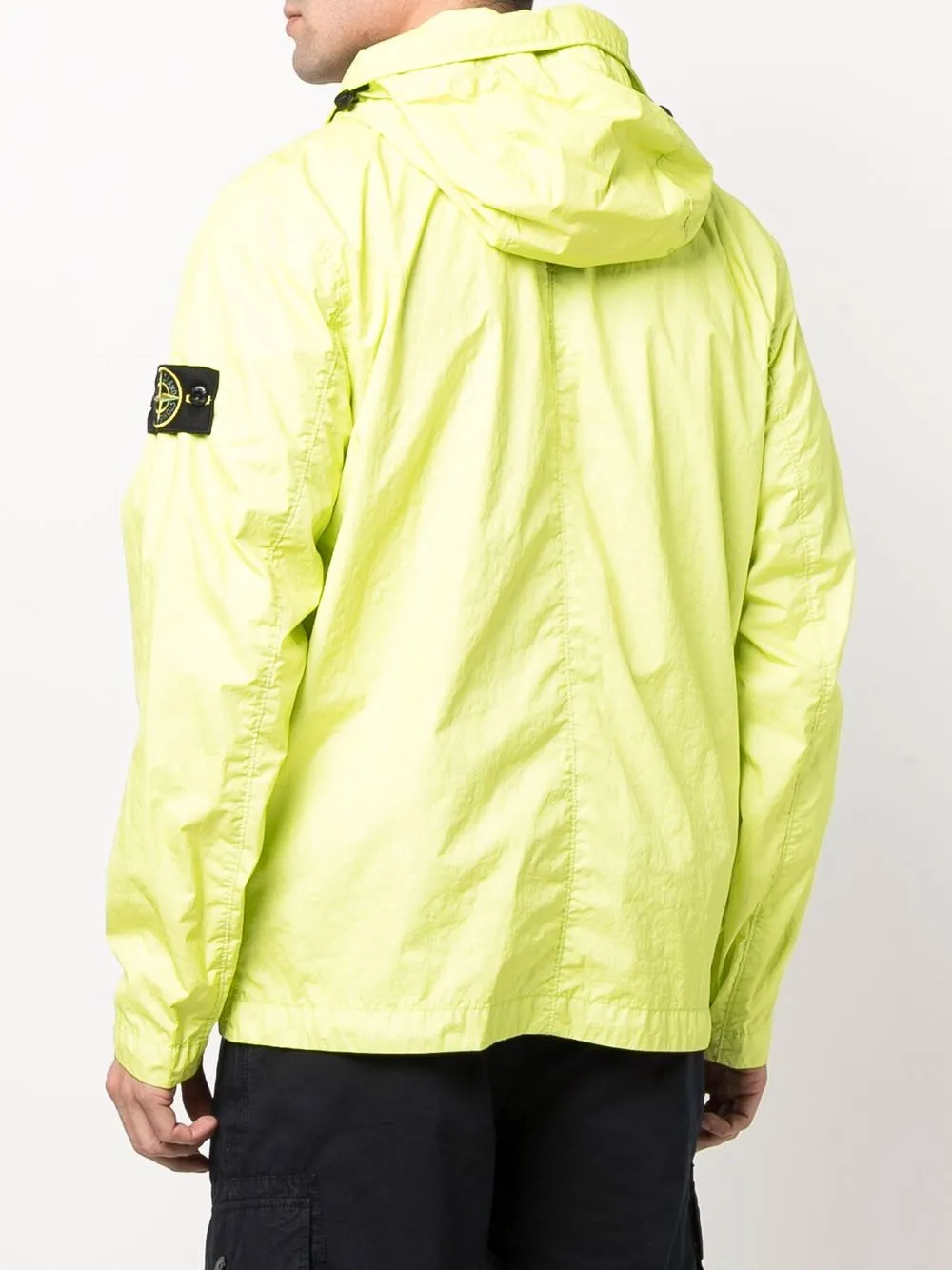 Stone Island Hooded Jacket 40223 In Yellow