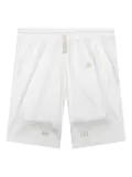 Advisory Board Crystals mesh logo-detail shorts - White