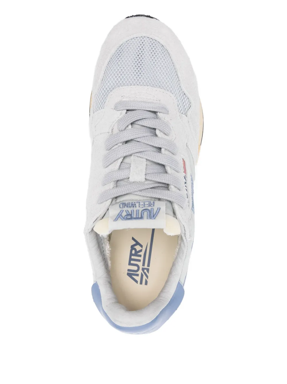 Autry mesh-panel suede sneakers Grey
