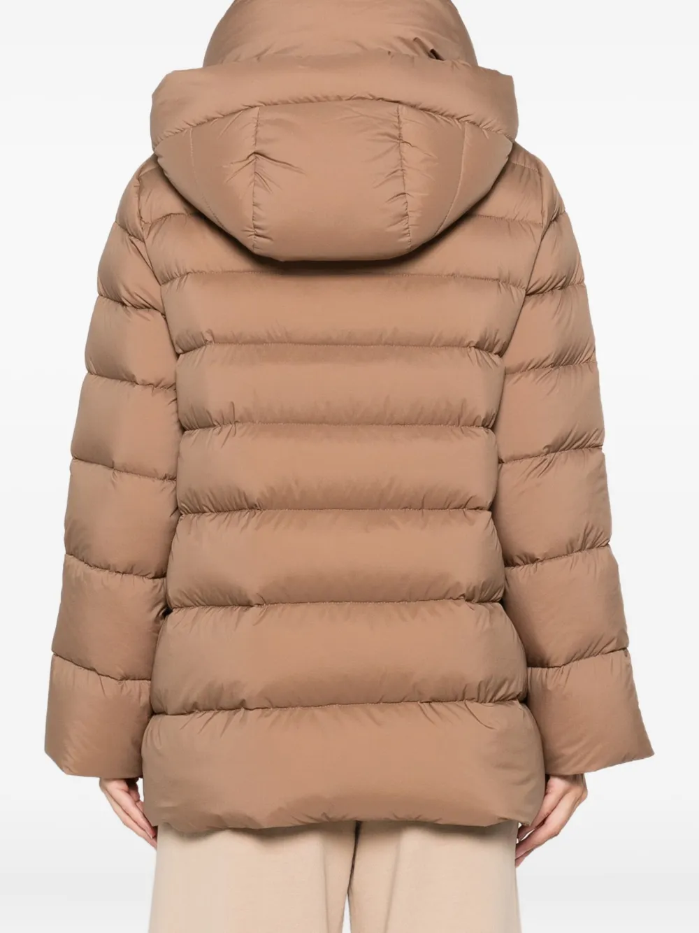 Moorer quilted hooded jacket Bruin
