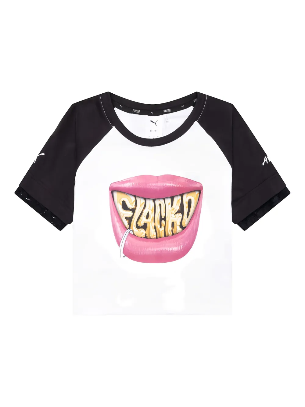 PUMA Flacko-Smile raglan T-shirt Wit