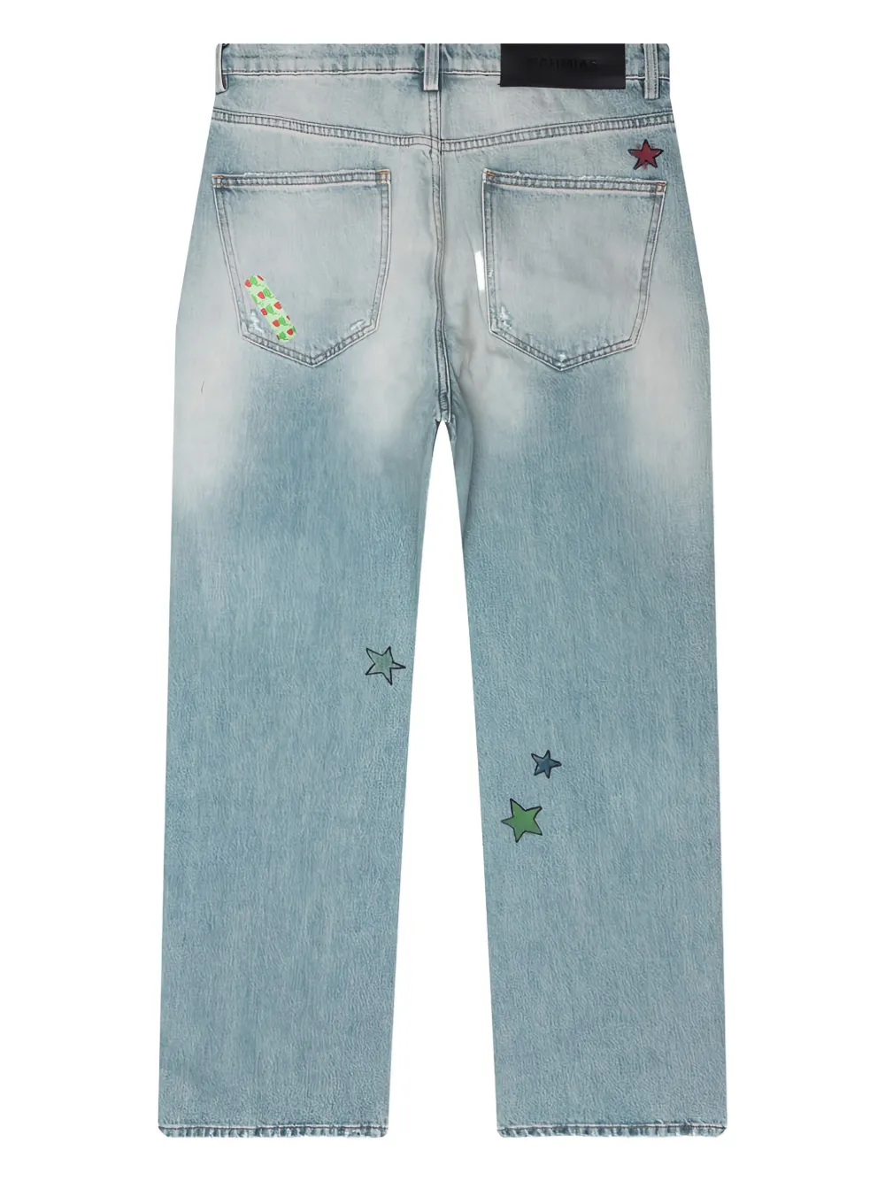 Nahmias Jeans met geborduurde ster Blauw