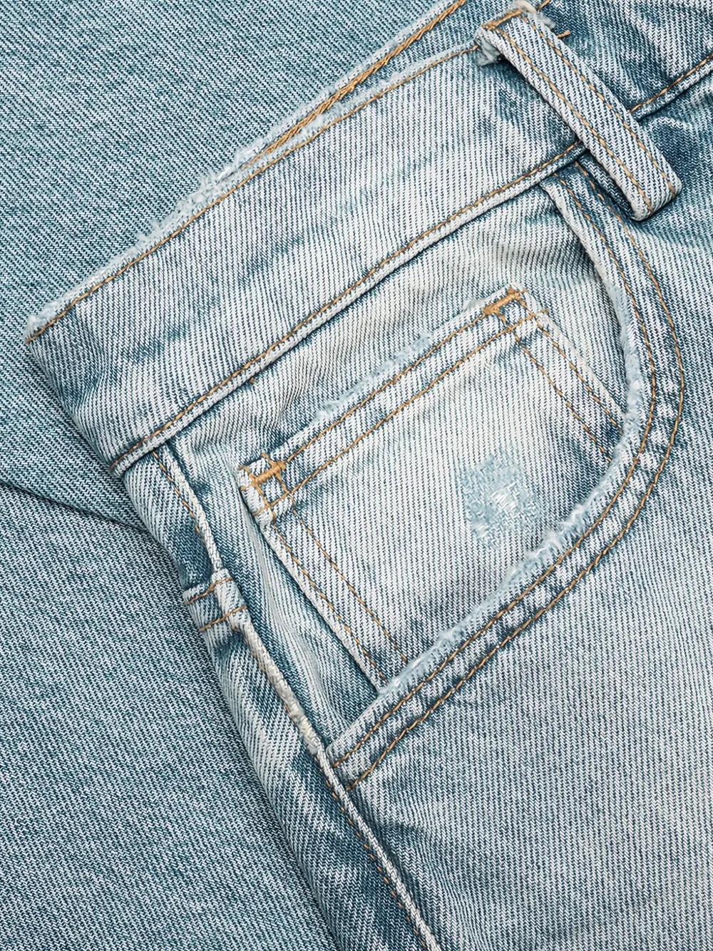 Nahmias Jeans met geborduurde ster Blauw