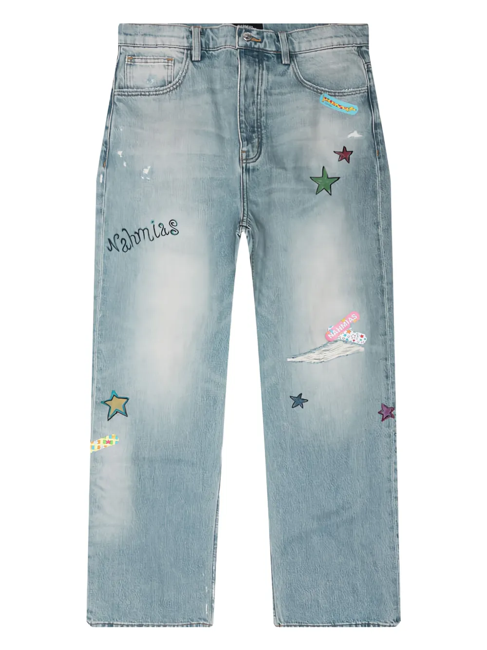 Nahmias star-embroidered jeans - ブルー Nahmias star-embroidered jeans - ブルー