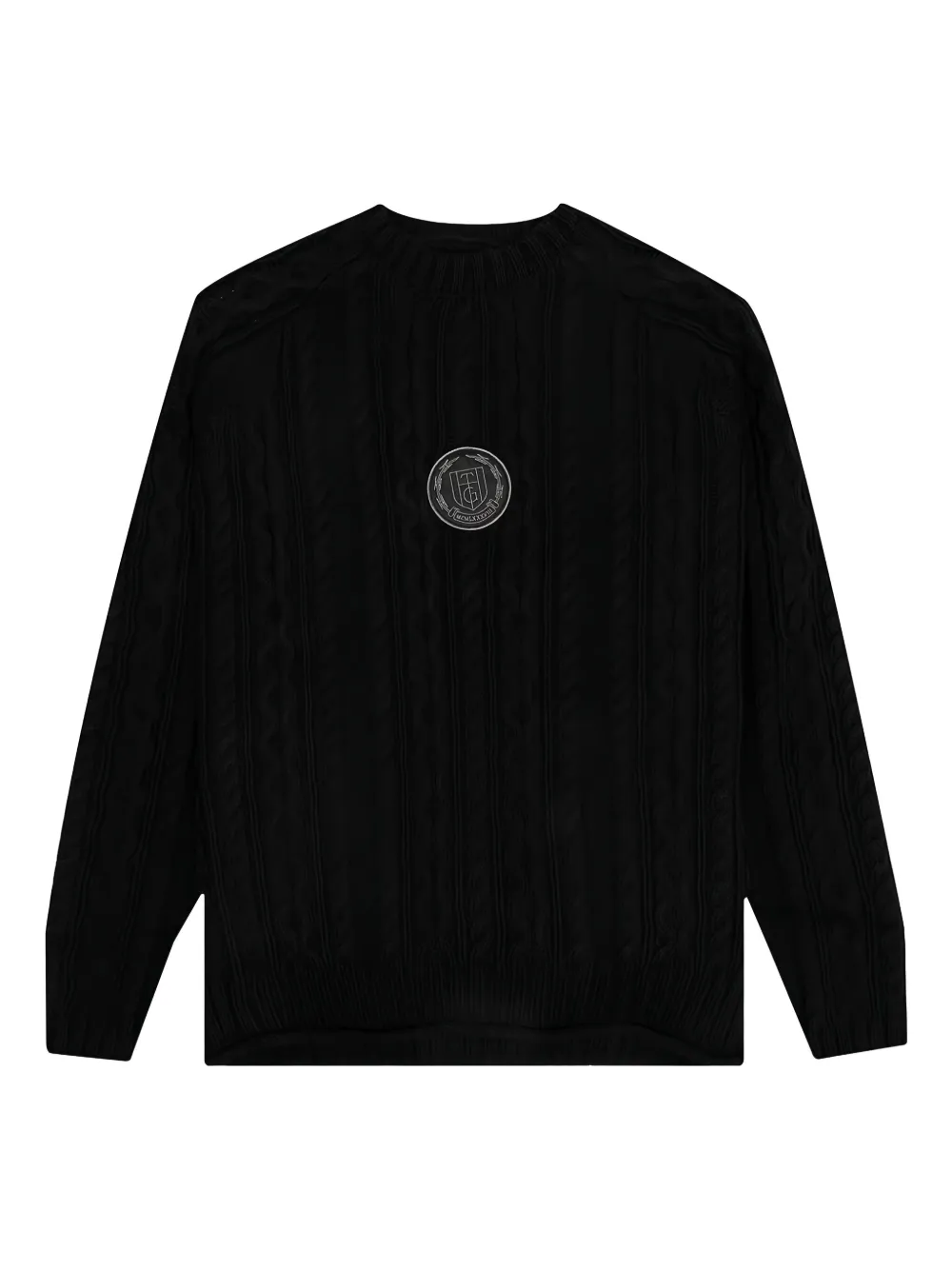 Honor The Gift cable-knit logo-patch sweater Zwart