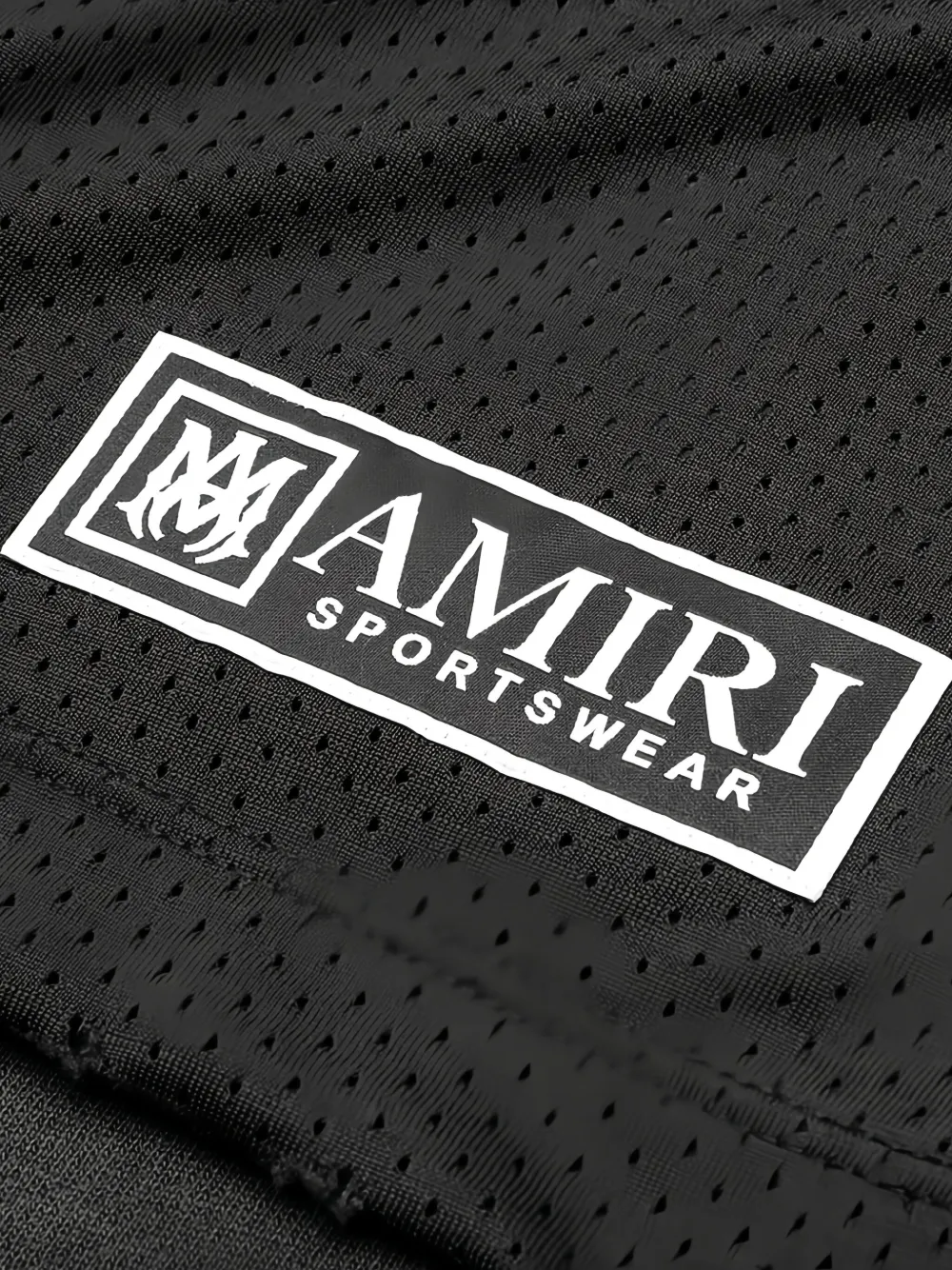 AMIRI Mesh asketbalshorts met logoprint Zwart