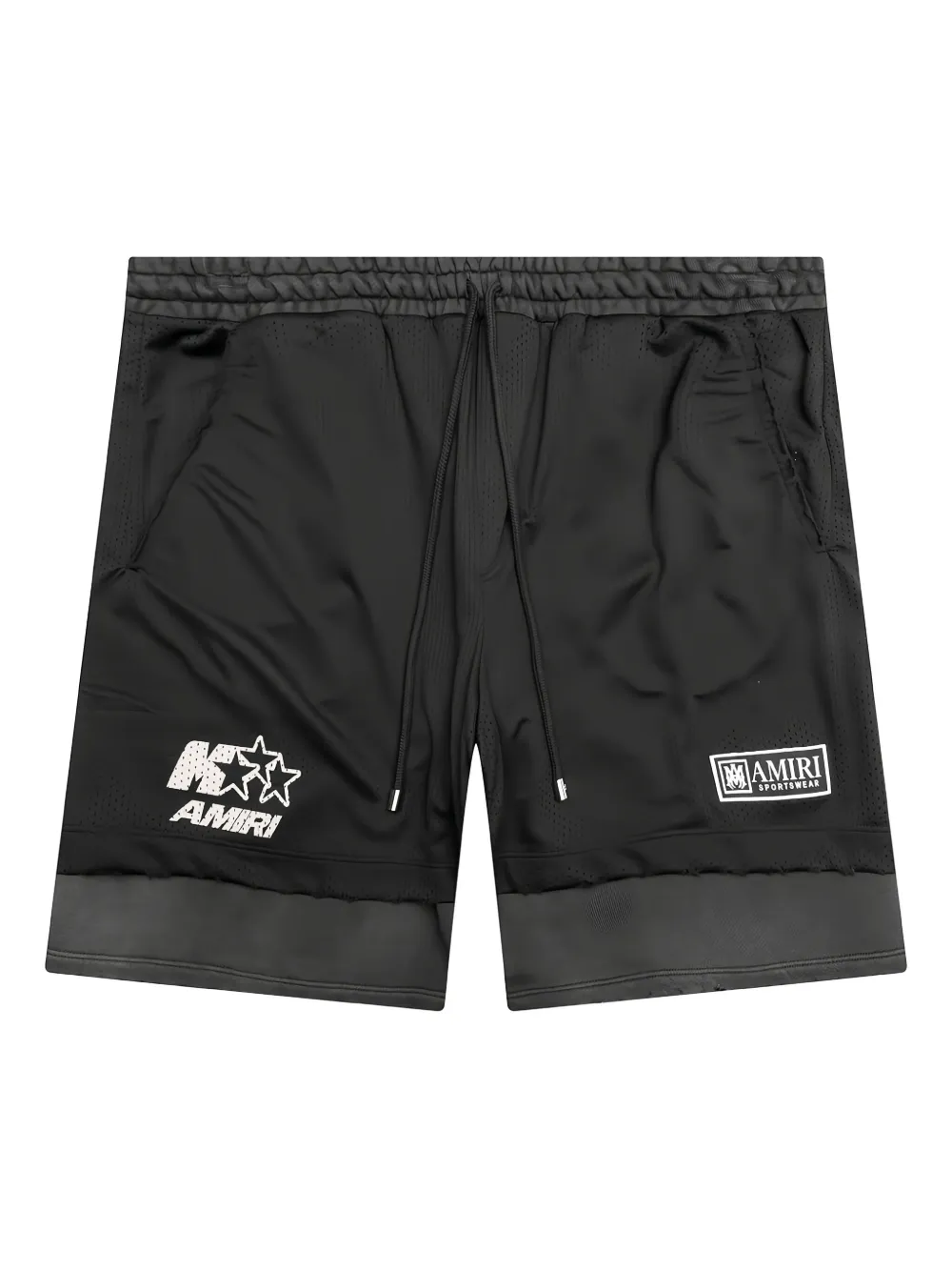 AMIRI logo-print mesh basketball shorts - ブラック AMIRI logo-print mesh basketball shorts - ブラック
