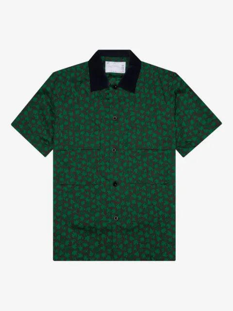 sacai leaf-print shirt