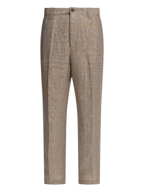 NN07 checked-pattern trousers