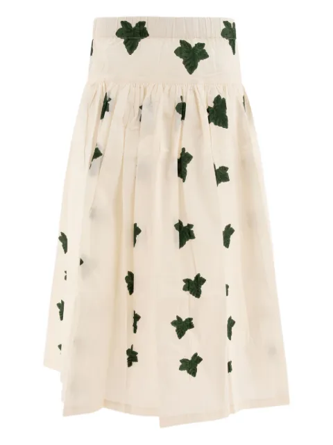 Tallulah Resortwear falda plisada con hojas estampadas