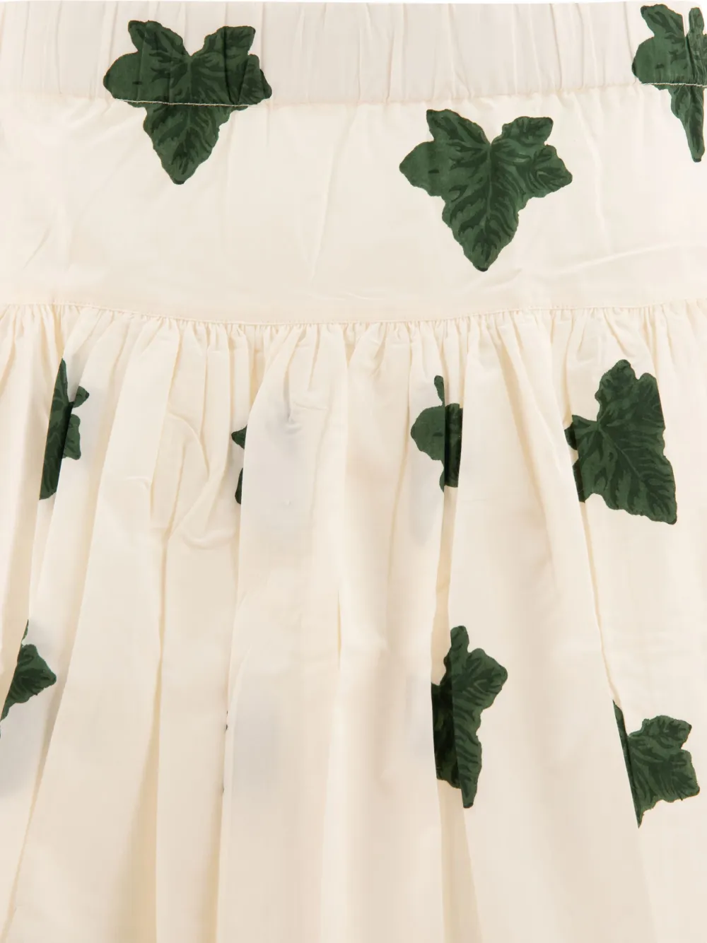 La Maison Talulah Leaf-print Pleated Skirt In Neutral