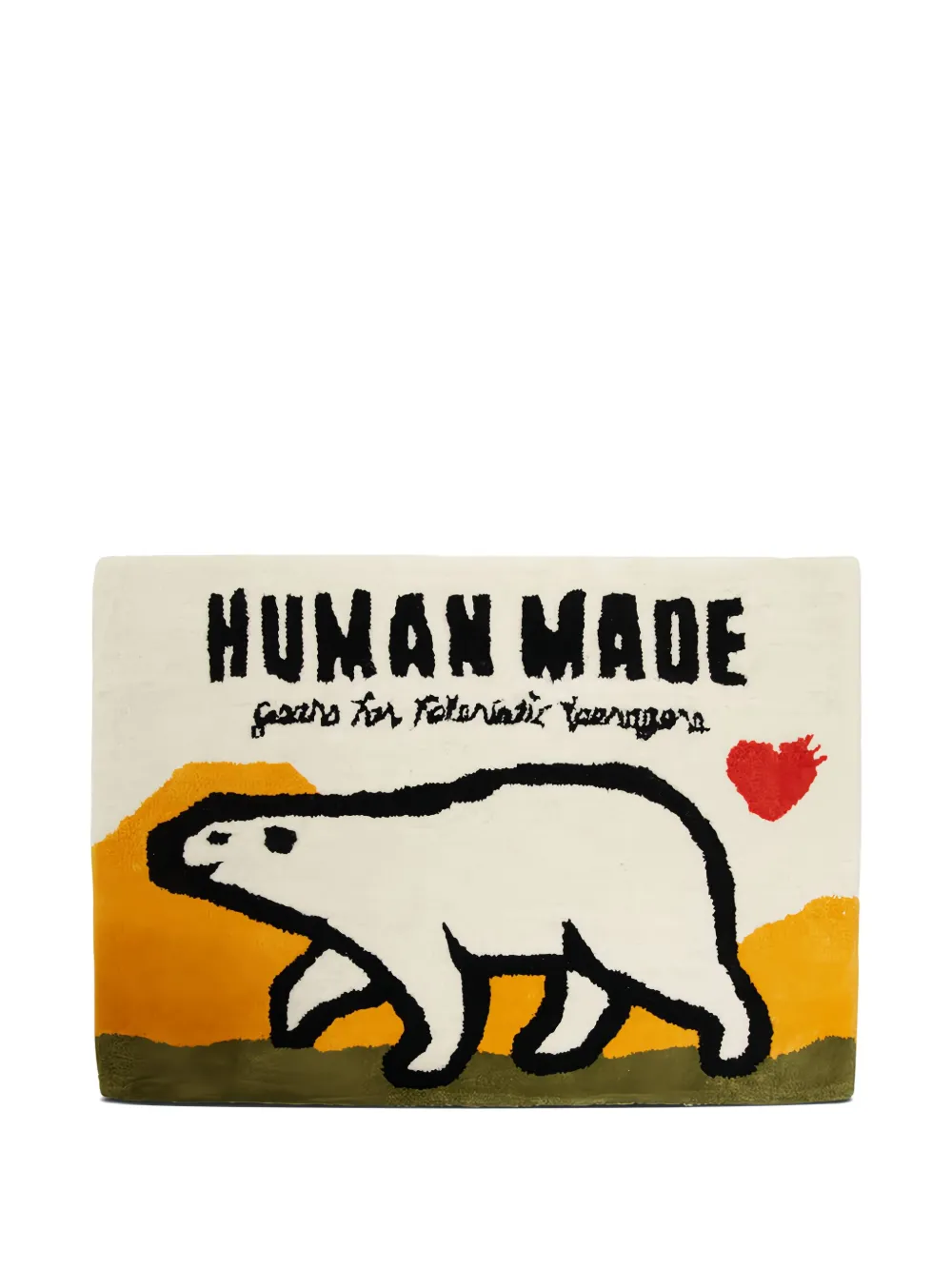 Human Made logo-print rug - ホワイト Human Made logo-print rug - ホワイト