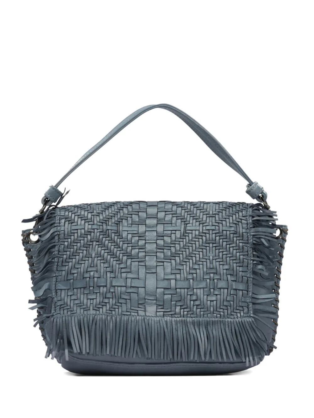 Nevola woven fringe shoulder bag