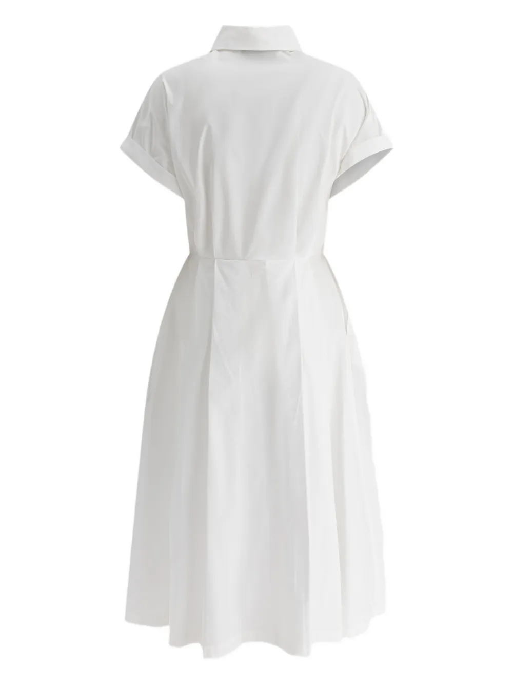 THE LOOM collared pleated shirt dress - Wit
