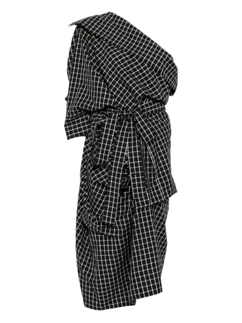Vivienne Westwood Pre-Owned 2010s one-shoulder checked dress