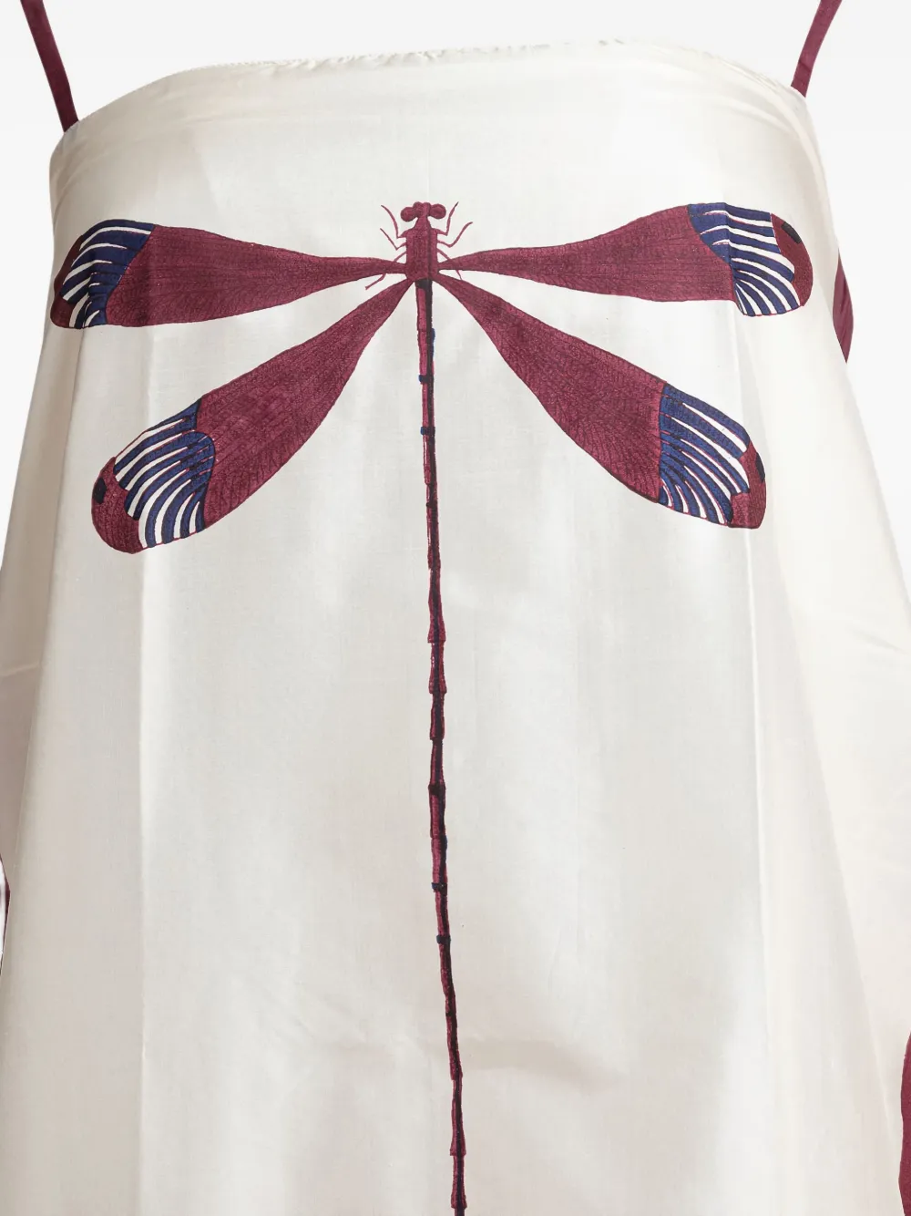 La Maison Talulah dragonfly-print silk maxi dress - Wit