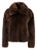 B&W shearling jacket - Brown