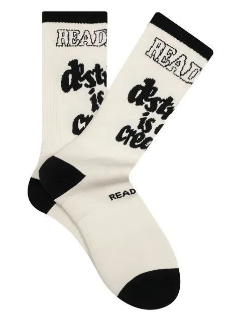 Readymade ribbed-ankle socks