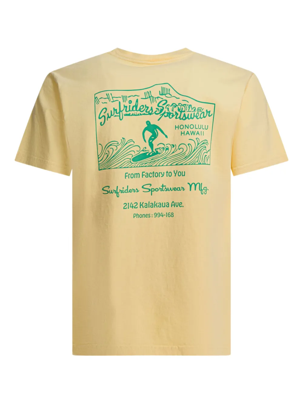 Sun Surf cotton T-shirt - Geel