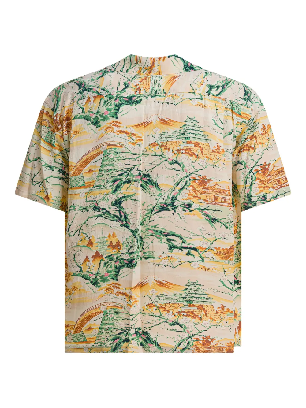 Sun Surf Japanese-print rayon shirt - Beige