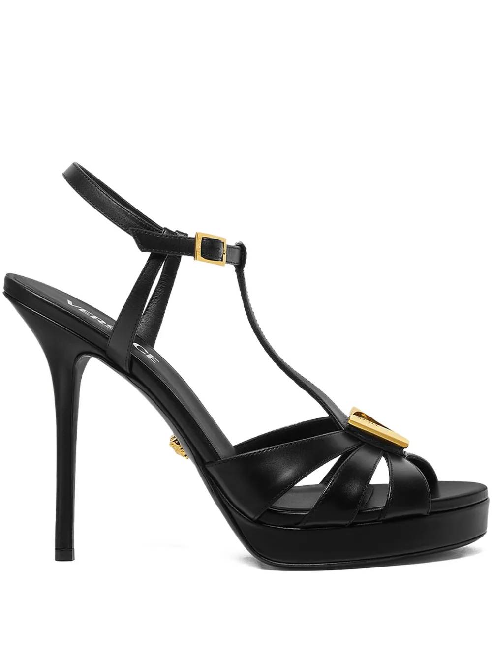 Versace 120mm platform sandals Black