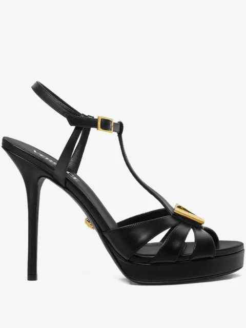 Versace V leather sandals 115 mm
