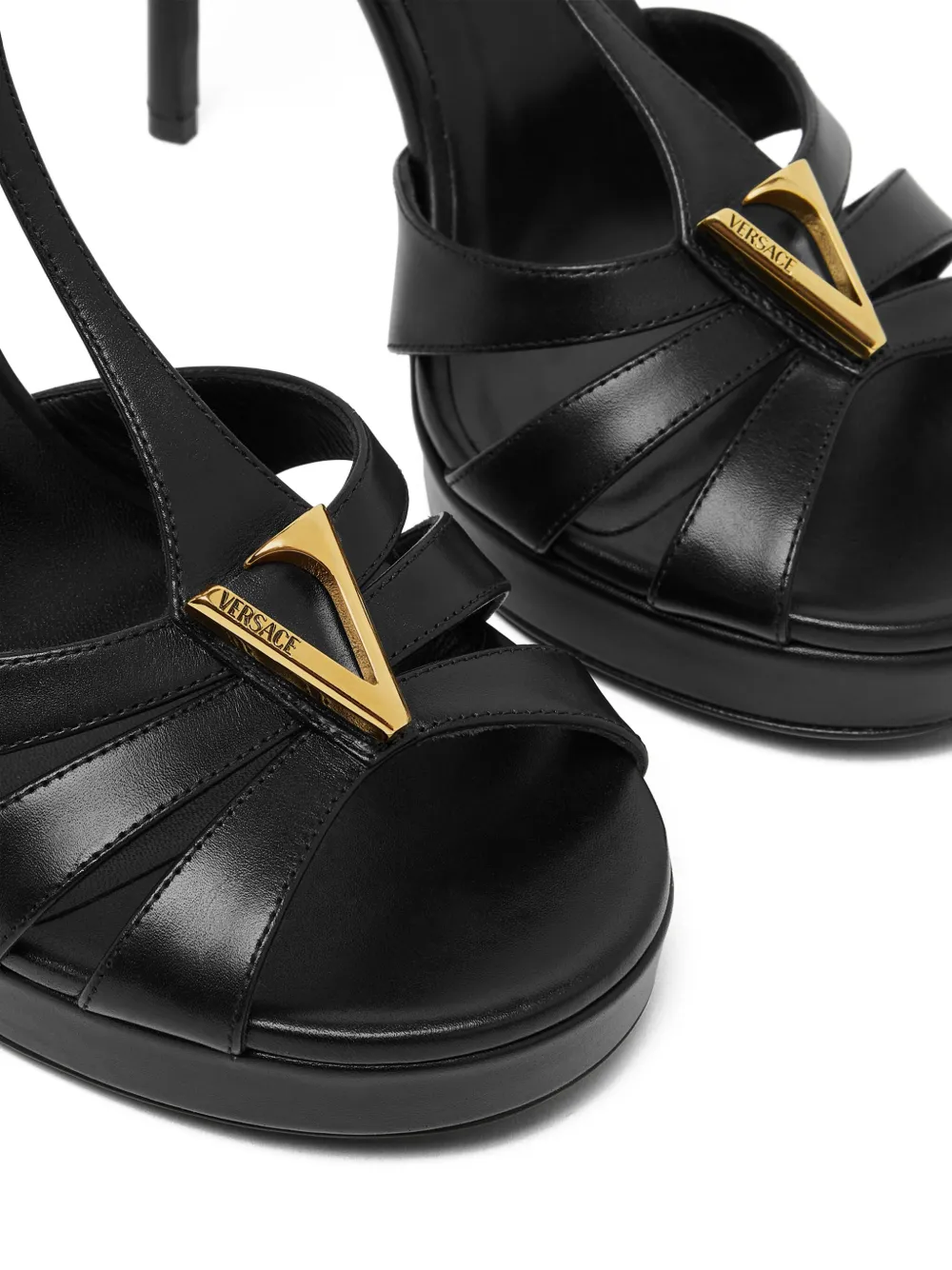 Versace 120mm platform sandals Black