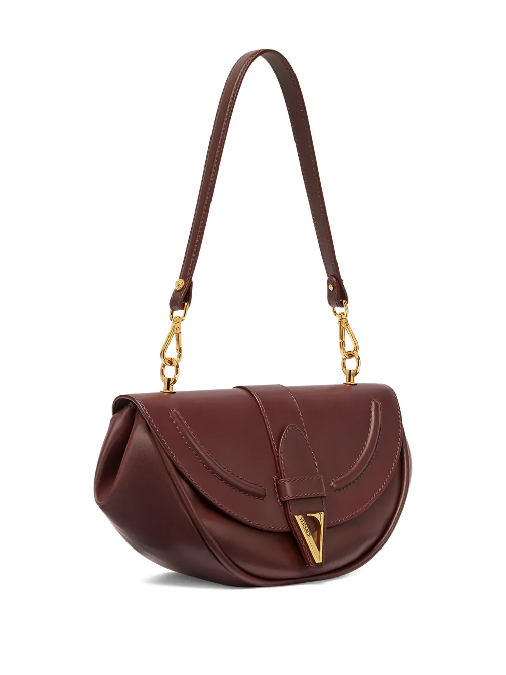 Versace Virtus medium leren schoudertas Rood