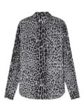 Versace leopard-print silk shirt - Grey