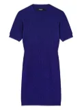 Versace short-sleeve V-pattern mini dress - Blue